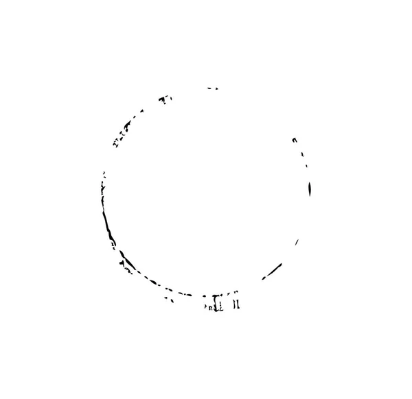 Schwarzer Kreisspurabdruck Aus Glas — Stockvektor