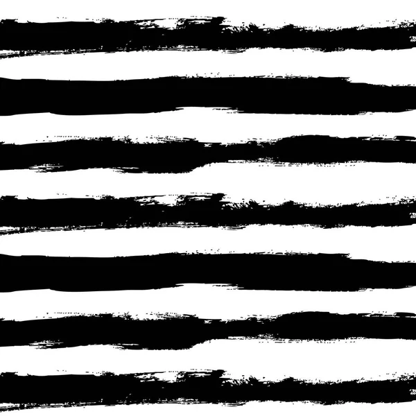 Hand Drawn Horizontal Stripes Pattern Background — Stock Vector