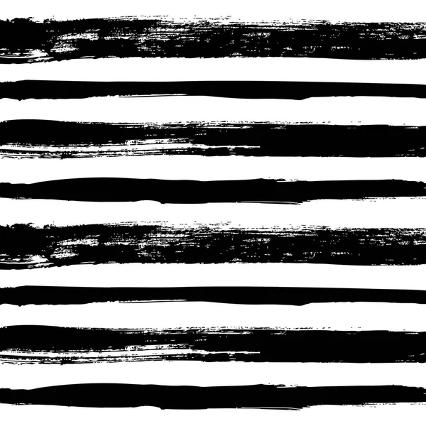 Hand Drawn Horizontal Stripes Pattern Background — Stock Vector