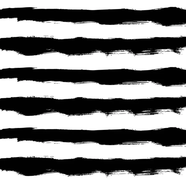 Hand Drawn Horizontal Stripes Pattern Background — Stock Vector