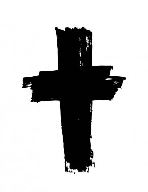 El çapraz çekilmiş. Vektör çapraz. Çapraz bir fırça ile yapılır