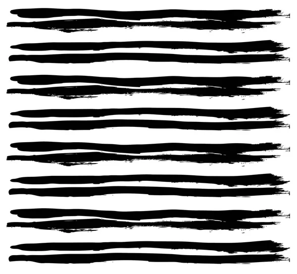 Hand Drawn Horizontal Stripes Pattern Background — Stock Vector