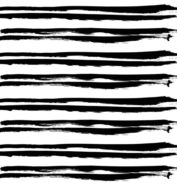 Hand Drawn Horizontal Stripes Pattern Background — Stock Vector