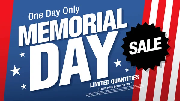 Cartaz Para Venda Compras Memorial Day Nos Eua —  Vetores de Stock