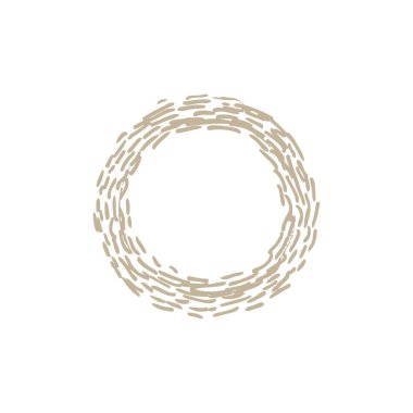 soyut halka şekli işareti, daire çizgileri, vektör illüstrasyonu