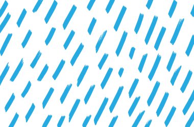 Beyaz arkaplanda mavi yağmur damlaları, düşen yağmur dokusu arka plan, vektör illüstrasyonu