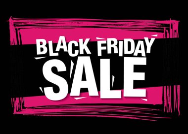 şık siyah Cuma satış banner, vektör illüstrasyon