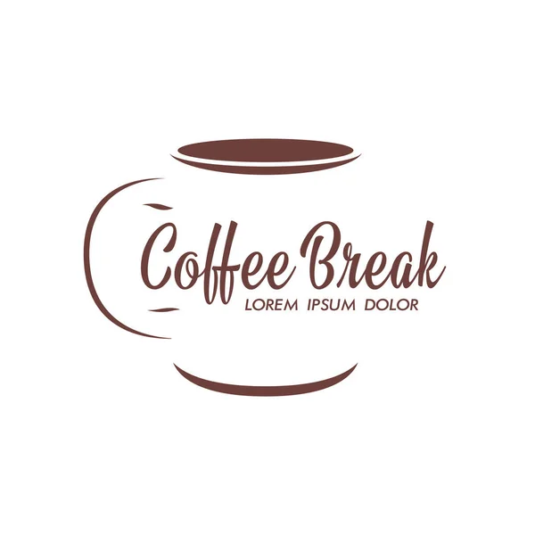 Coffee break logo ontwerp — Stockvector
