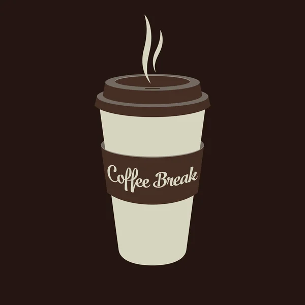 Coffee break logo ontwerp — Stockvector