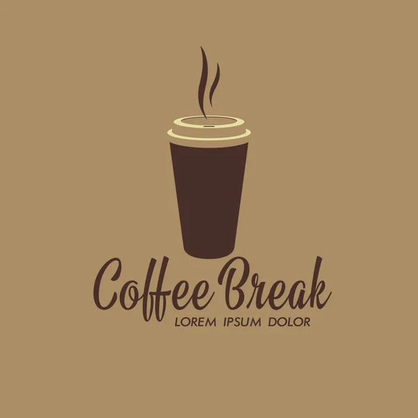 Coffee break logo ontwerp — Stockvector