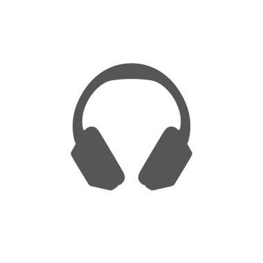 Kulaklıklar beyaz arkaplanda izole edilmiş simge