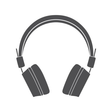 Kulaklıklar beyaz arkaplanda izole edilmiş simge