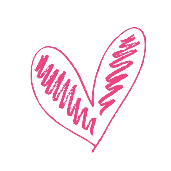 Funny Pink Heart Sketch White Background Valentines Day Card Stock ...