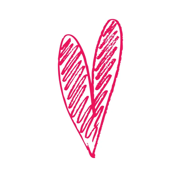 Funny Pink Heart Sketch White Background Valentines Day Card Stock ...