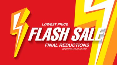 Satış afiş düzen tasarımı, vektör çizim flash