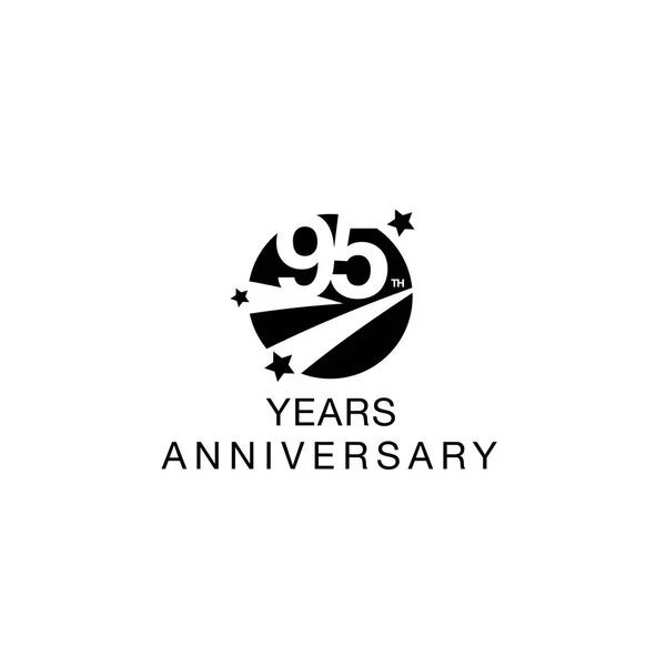 Diseño Ilustración Vectorial Del Emblema Del Aniversario Noventa Cinco Años — Vector de stock