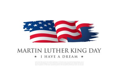 Mlk Day posteri, basitçe vektör illüstrasyonu 
