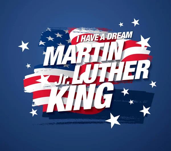 Mlk Day Poster Simply Vector Illustration — 스톡 벡터