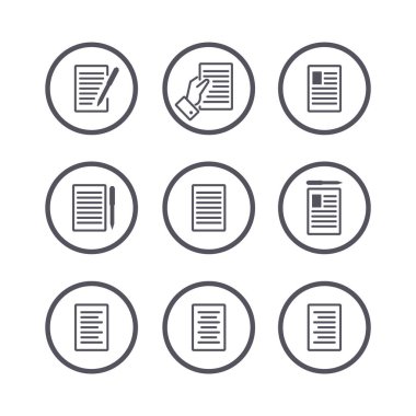 Yuvarlak şekilli form simgeleri dizisi