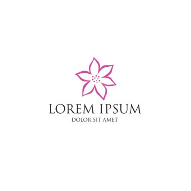 çiçek soyut kurumsal logo kimliği, vektör illüstrasyonu