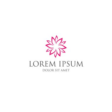 çiçek soyut kurumsal logo kimliği, vektör illüstrasyonu