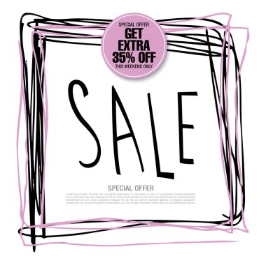 satış etiketi tasarımı, vektör illüstrasyonu