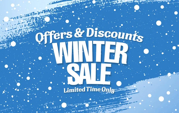 Winter Sale Banner Layout Design Vector Illustration — 스톡 벡터