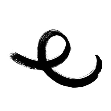 black grunge smear on white background, vector illustration