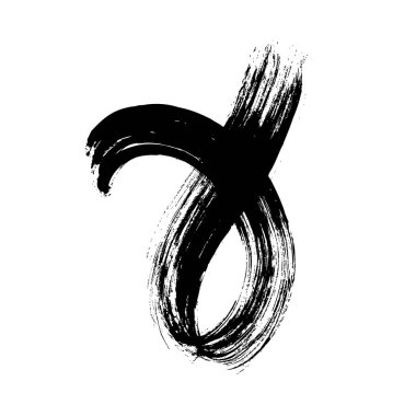 black grunge smear on white background, vector illustration