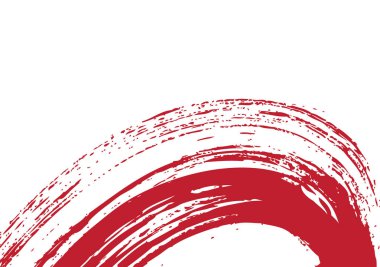red grunge smear on white background, vector illustration