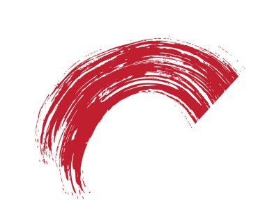 red grunge smear on white background, vector illustration