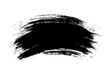 Dağınık siyah fırça darbesi beyaz arkaplanda izole