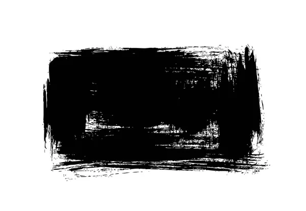白い背景に隔離された厄介な黒いブラシストローク — ストックベクタ