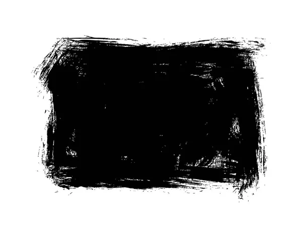 Coup Pinceau Noir Salissant Isolé Sur Fond Blanc — Image vectorielle