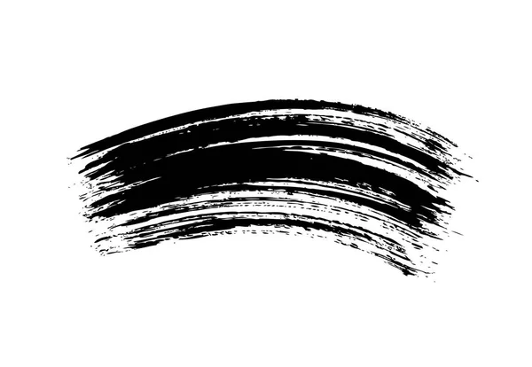 白色背景下孤立的混浊的黑色笔刷笔划 — 图库矢量图片