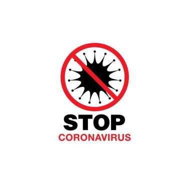 Coronavirus 'u durdur vektör illüstrasyonunu imzala