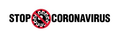 Coronavirus 'u durdur vektör illüstrasyonunu imzala