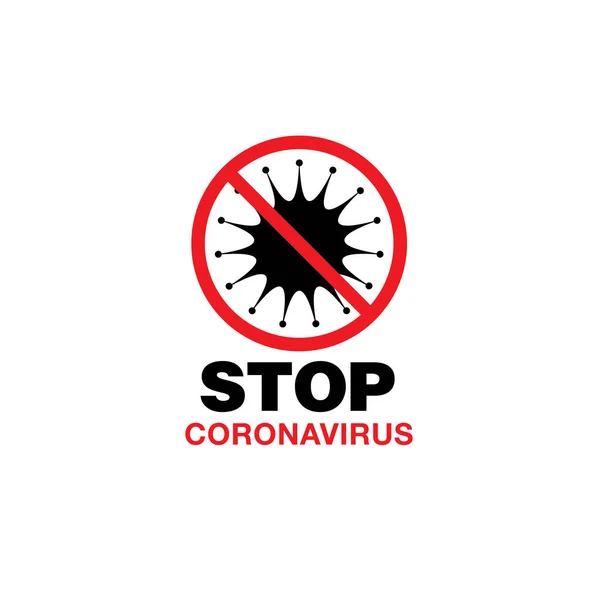 Зупинити Коронавірусний Знак Векторні Ілюстрації — стоковий вектор