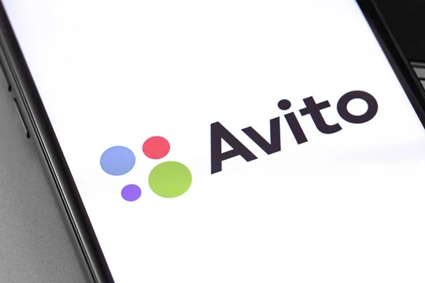 Avito Logo Screen Smartphone Closeup Avito Biggest Marketplace Russia Everyone — Stock Photo, Image