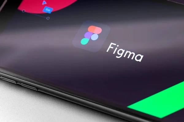 Figma Logo Auf Dem Smartphone Display Figma Ein Online Dienst — Stockfoto