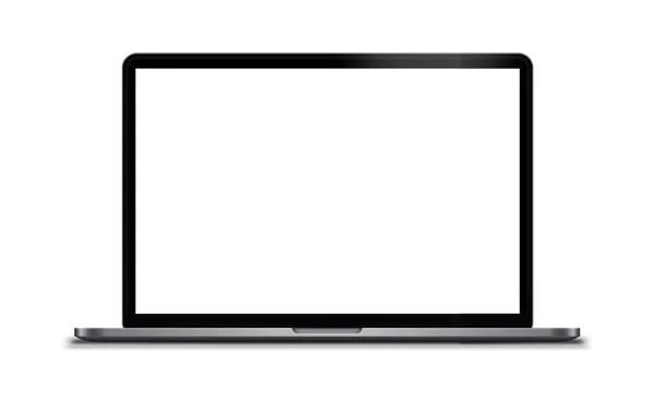 Laptop Showing Blank Screen White Background — Stock Photo, Image