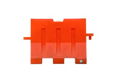 Beyaz zemin üzerine kırmızı bariyer