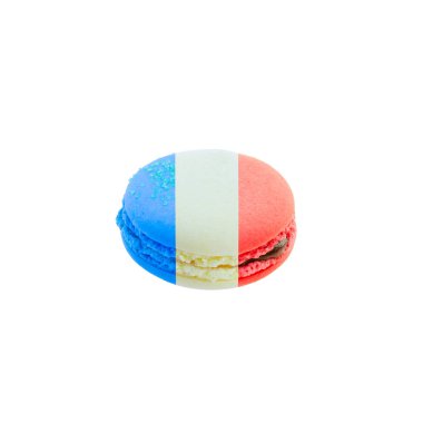 Macaron renk bayrak izole Fransa