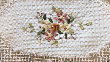 kumaş işlemeli şeritleri için arka plan ve doku ile