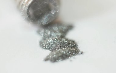 Gümüş pullu. Gümüş Sim doku ve backg bir saçılma