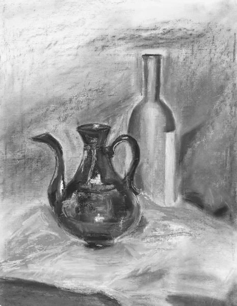 texture pastel drawing, still life painting texture painting col