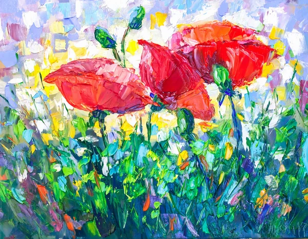 Oil Painting, Impressionism style, texture painting, flower stil