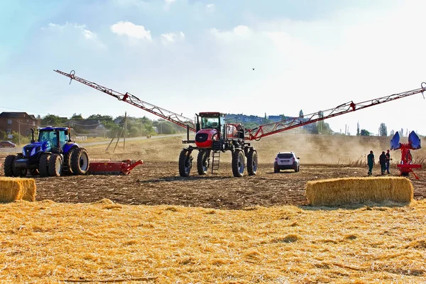 Україна Миколаїв Вересня 2017 Швейна Машина New Holland Kuhn Щорічній — стокове фото