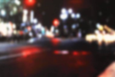 gece görüntü. Şehir hareketli bulanık ışık bokeh arka plan  