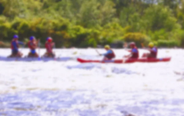 Rafting Sprinkling Waves Rafting Extreme Fun Sports Tourists Background Blur — Stock Photo, Image